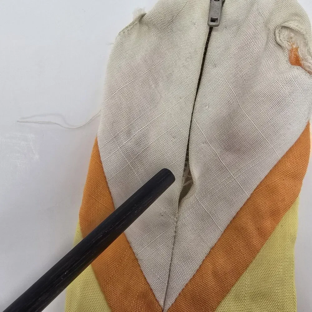 Vintage Mod Barbie Tropicana Dress Yellow Orange Back Zip *See Description